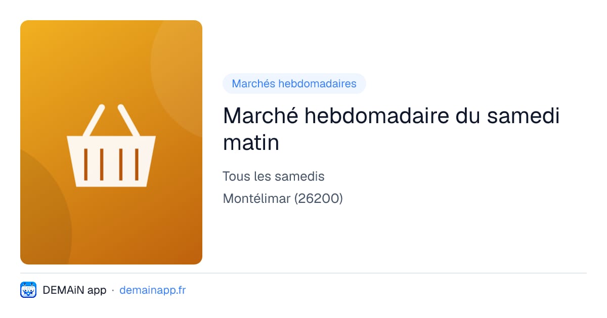 Marché hebdomadaire du samedi matin — Montélimar