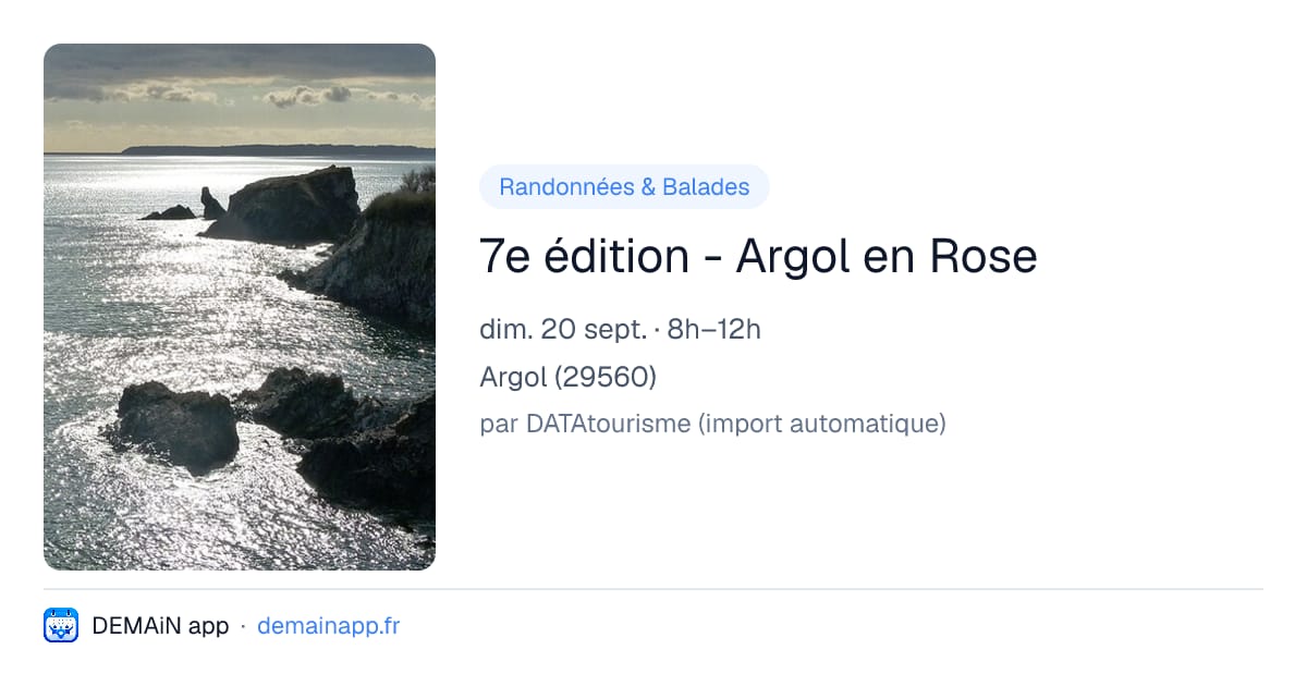 7e édition - Argol en Rose — Argol