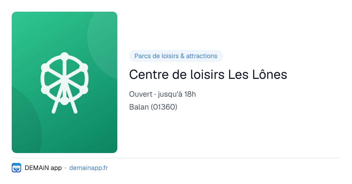 Centre de loisirs Les Lônes — Balan