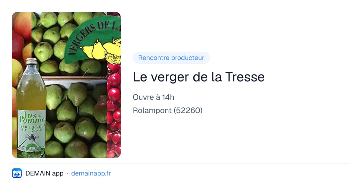 Le verger de la Tresse — Rolampont