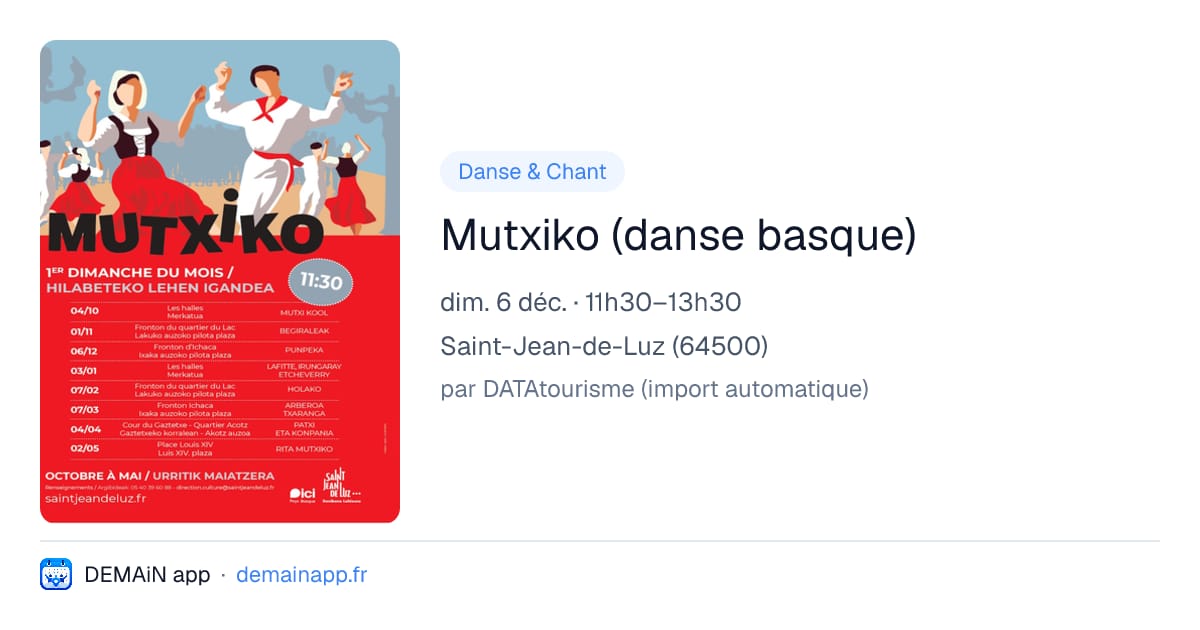 Mutxiko (danse basque) — Saint-Jean-de-Luz