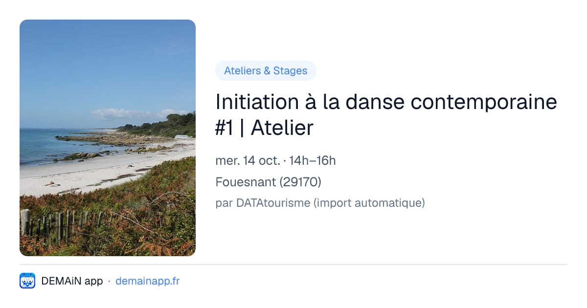 Initiation à la danse contemporaine #1 | Atelier — Fouesnant