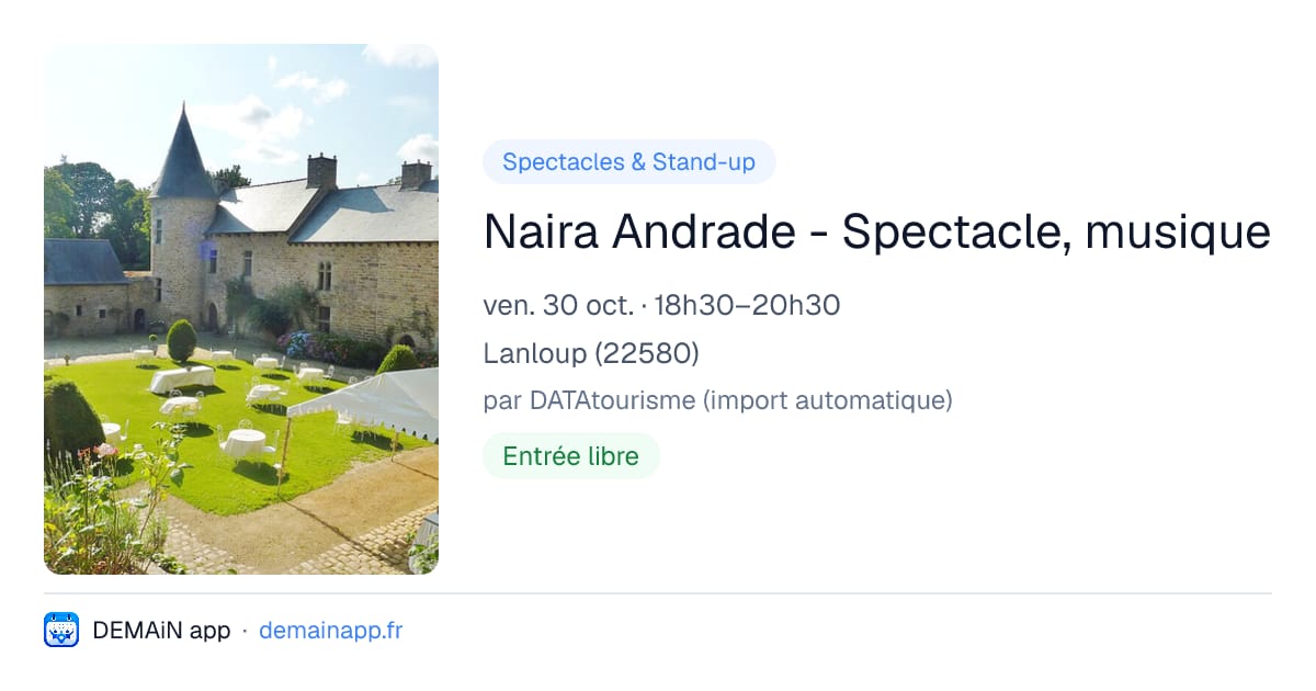 Naira Andrade - Spectacle, musique — Lanloup
