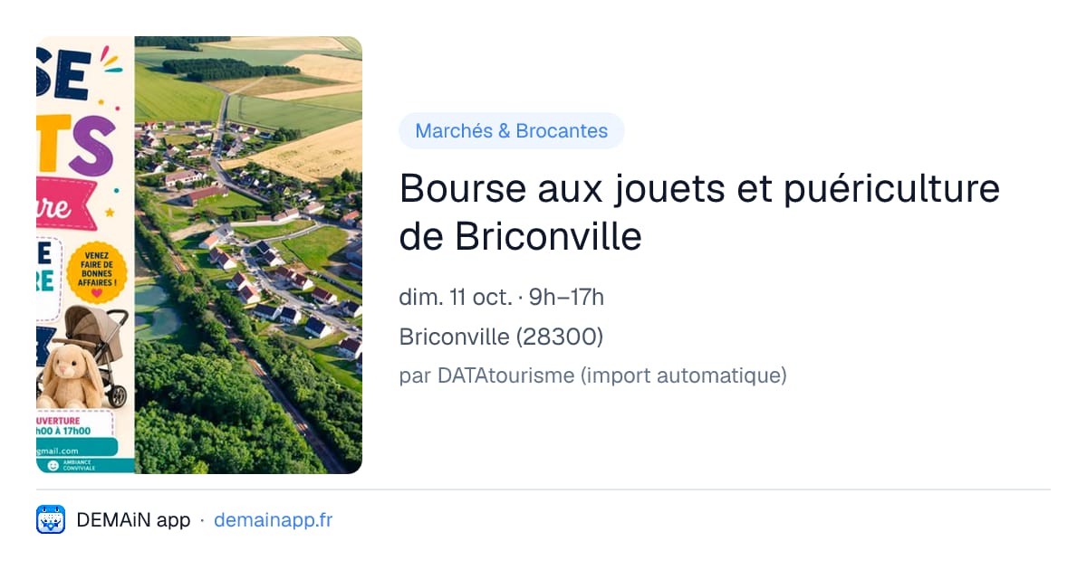 Bourse aux jouets et puériculture de Briconville — Briconville