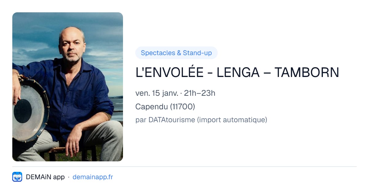 L'ENVOLÉE - LENGA – TAMBORN — Capendu