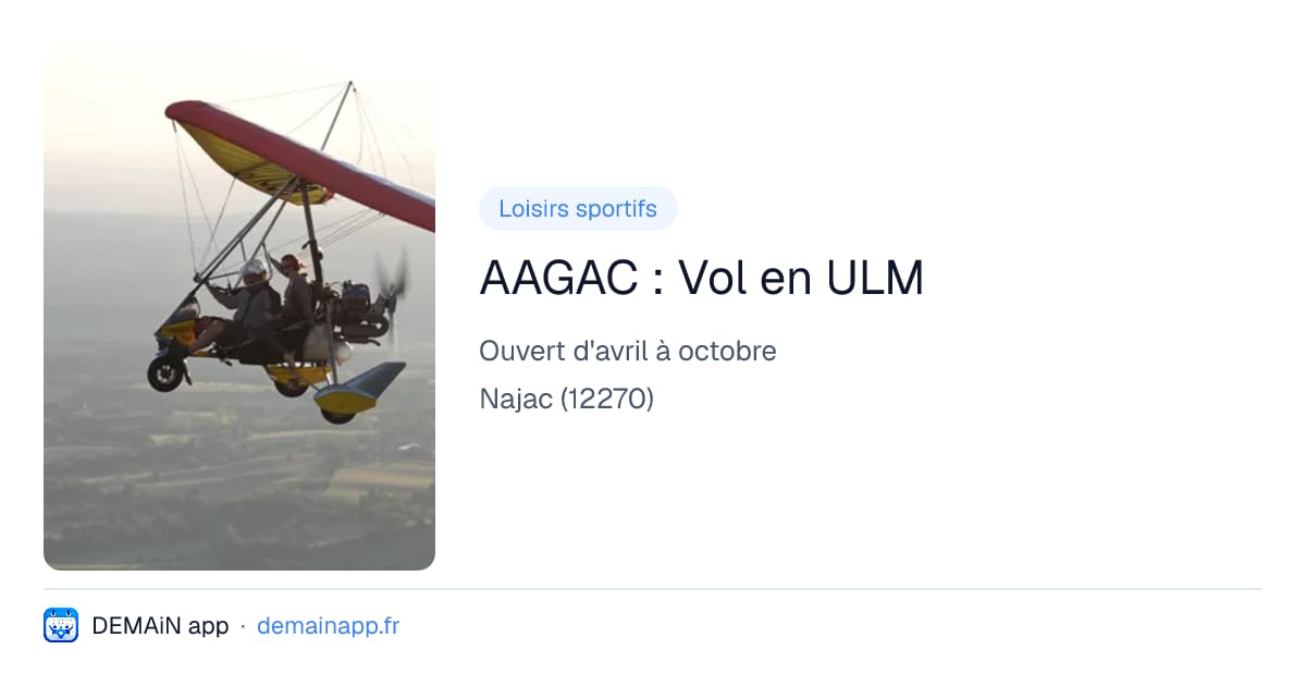AAGAC : Vol en ULM — Najac