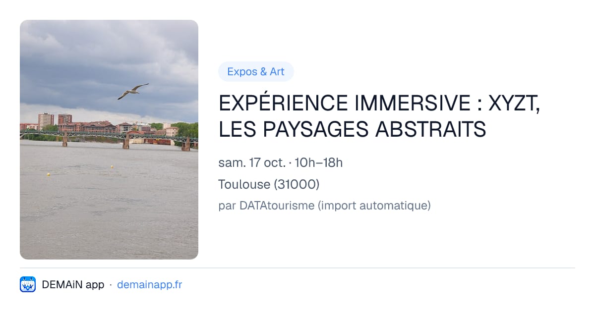 EXPÉRIENCE IMMERSIVE : XYZT, LES PAYSAGES ABSTRAITS — Toulouse