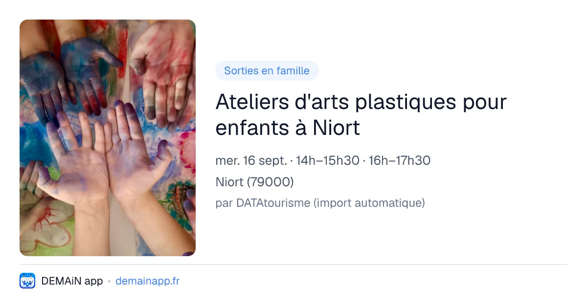 Ateliers d'arts plastiques pour enfants à Niort — Niort