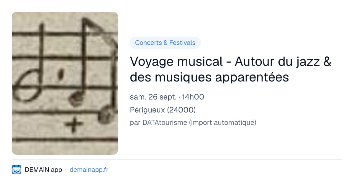 Voyage musical - Autour du jazz & des musiques apparentées — Périgueux