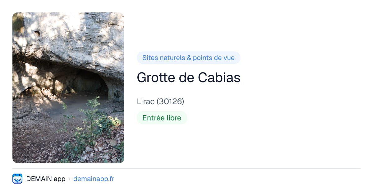 Grotte de Cabias — Lirac