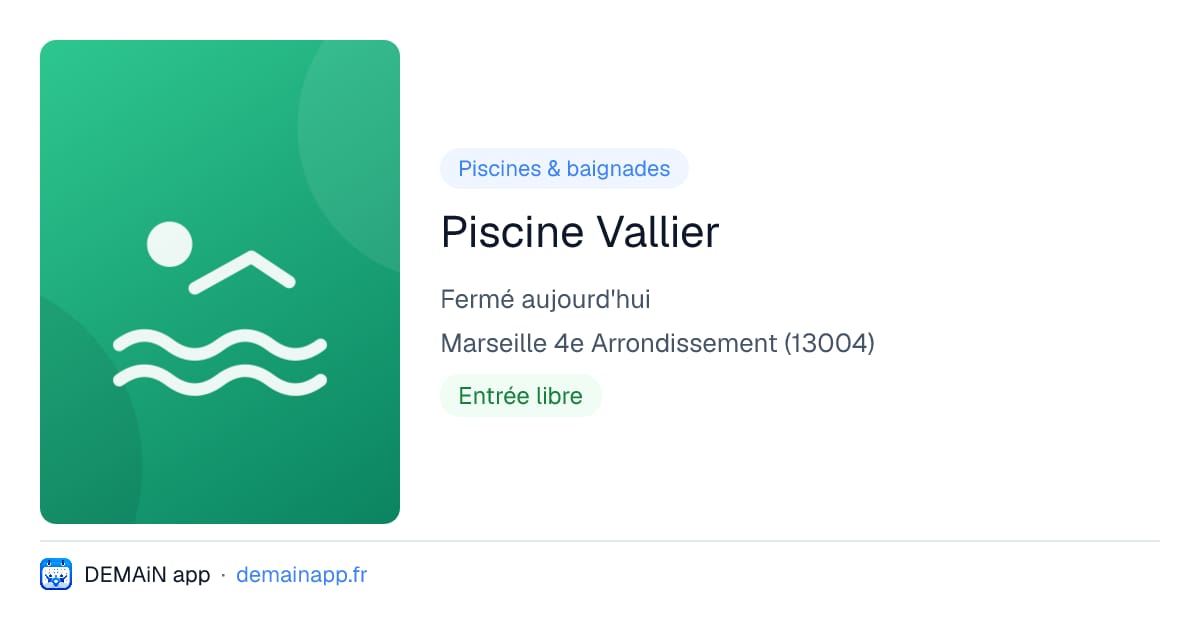 Piscine Vallier — Marseille 4e Arrondissement