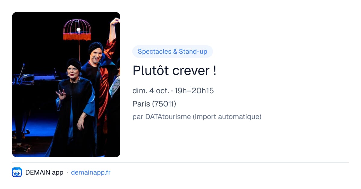 Plutôt crever ! — Paris