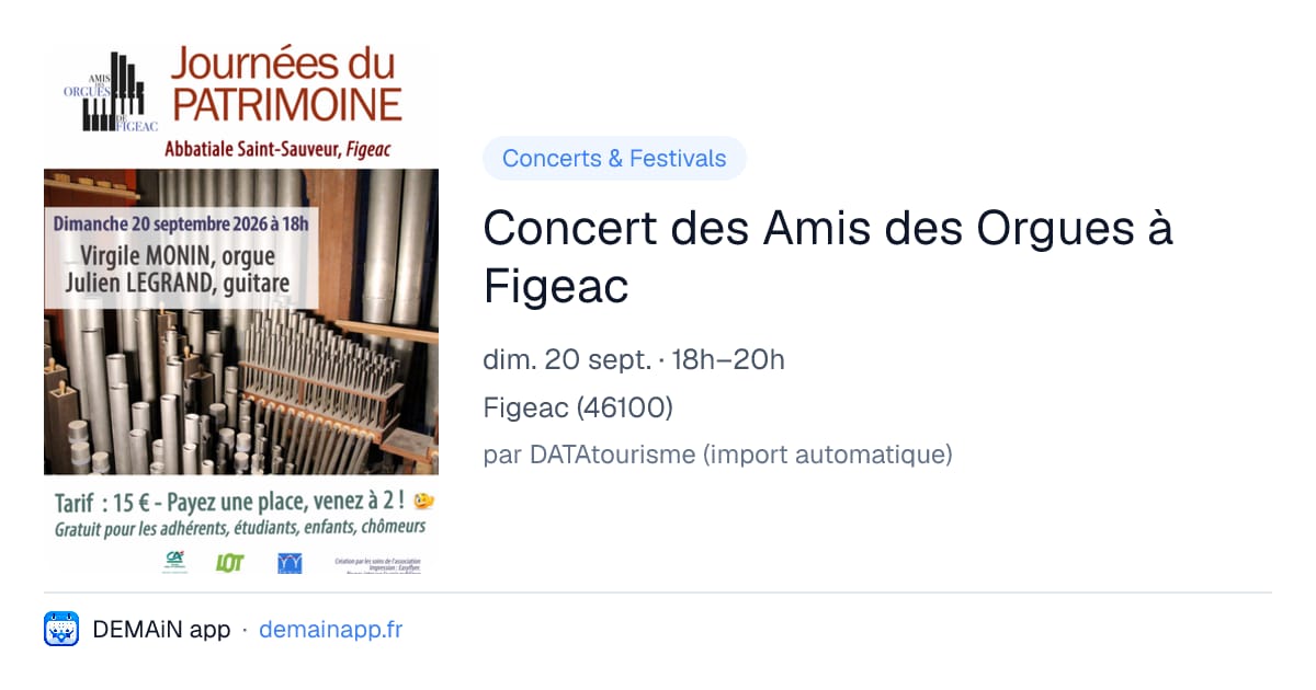 Concert des Amis des Orgues à Figeac — Figeac