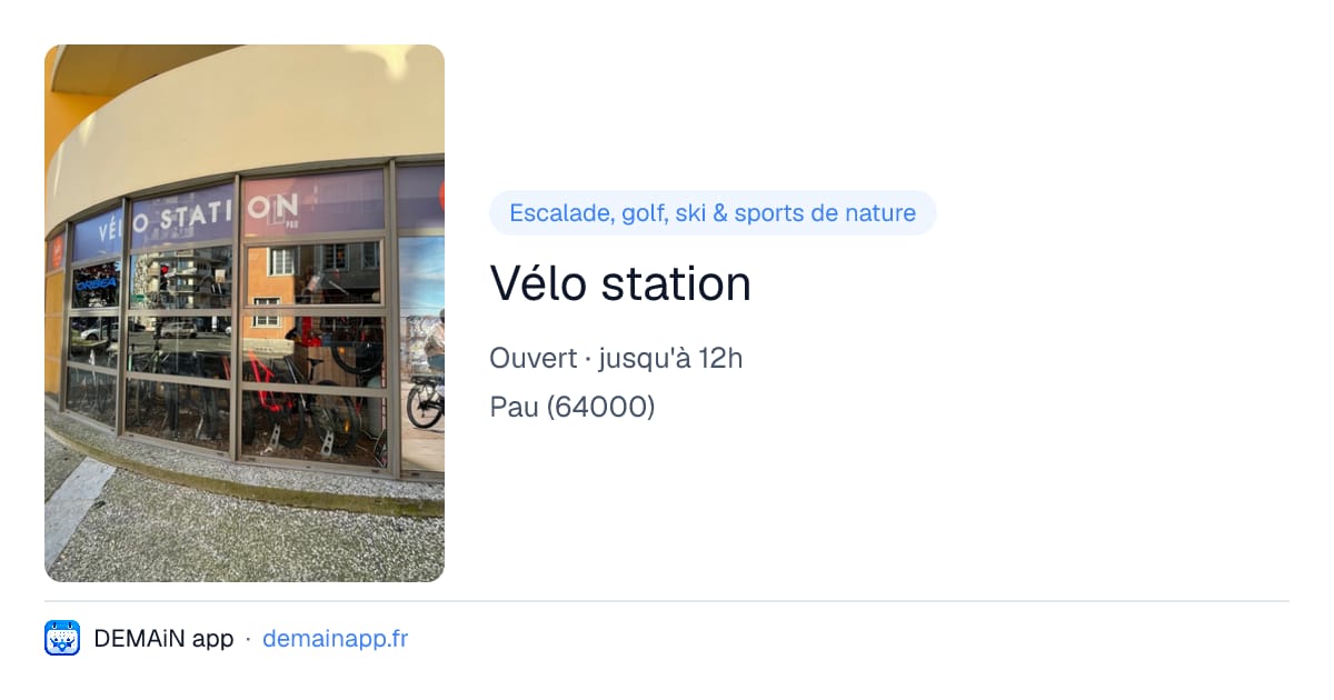 Vélo station — Pau