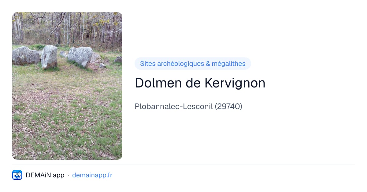 Dolmen de Kervignon — Plobannalec-Lesconil