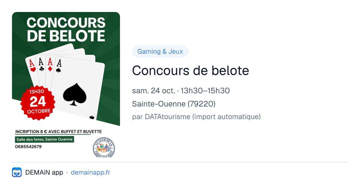 Concours de belote — Sainte-Ouenne