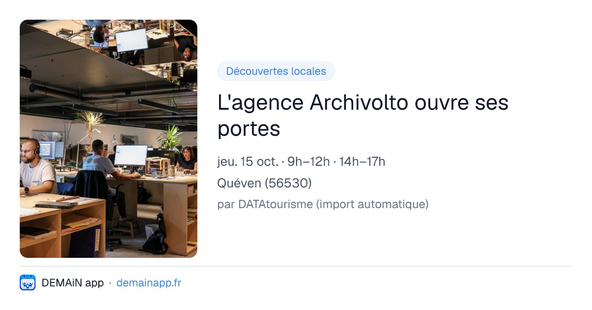 L'agence Archivolto ouvre ses portes — Quéven