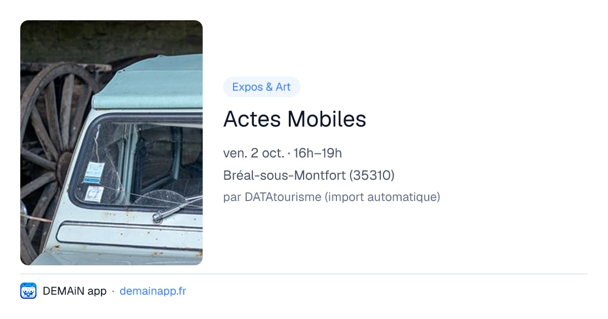 Actes Mobiles — Bréal-sous-Montfort
