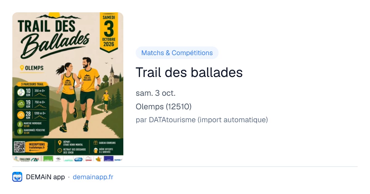 Trail des ballades — Olemps