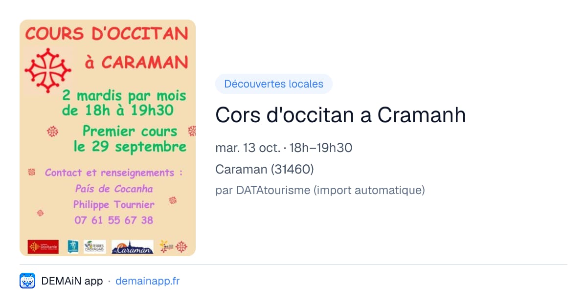 Cors d'occitan a Cramanh — Caraman