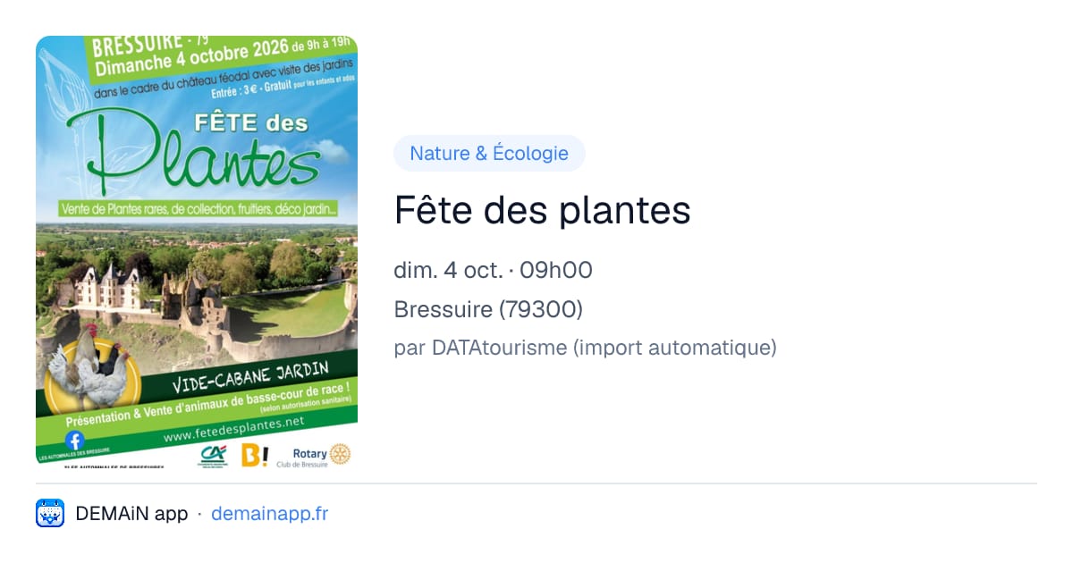 Fête des plantes — Bressuire
