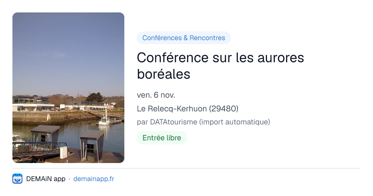 Conférence sur les aurores boréales — Le Relecq-Kerhuon