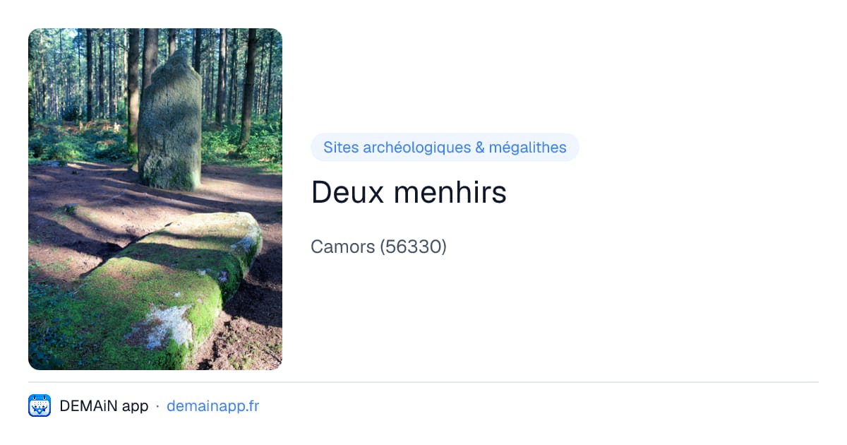 Deux menhirs — Camors