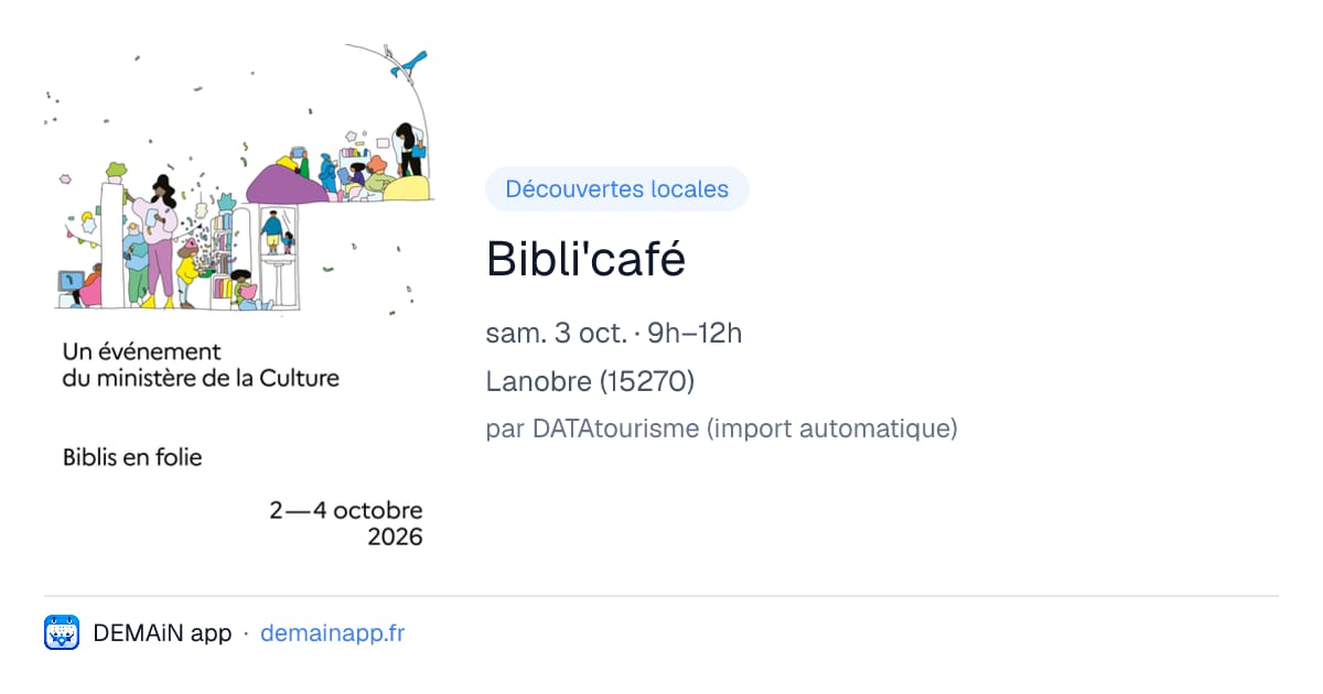 Bibli'café — Lanobre