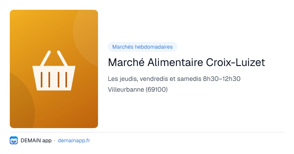 Marché Alimentaire Croix-Luizet — Villeurbanne