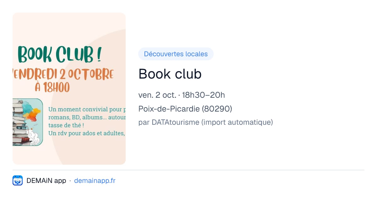 Book club — Poix-de-Picardie