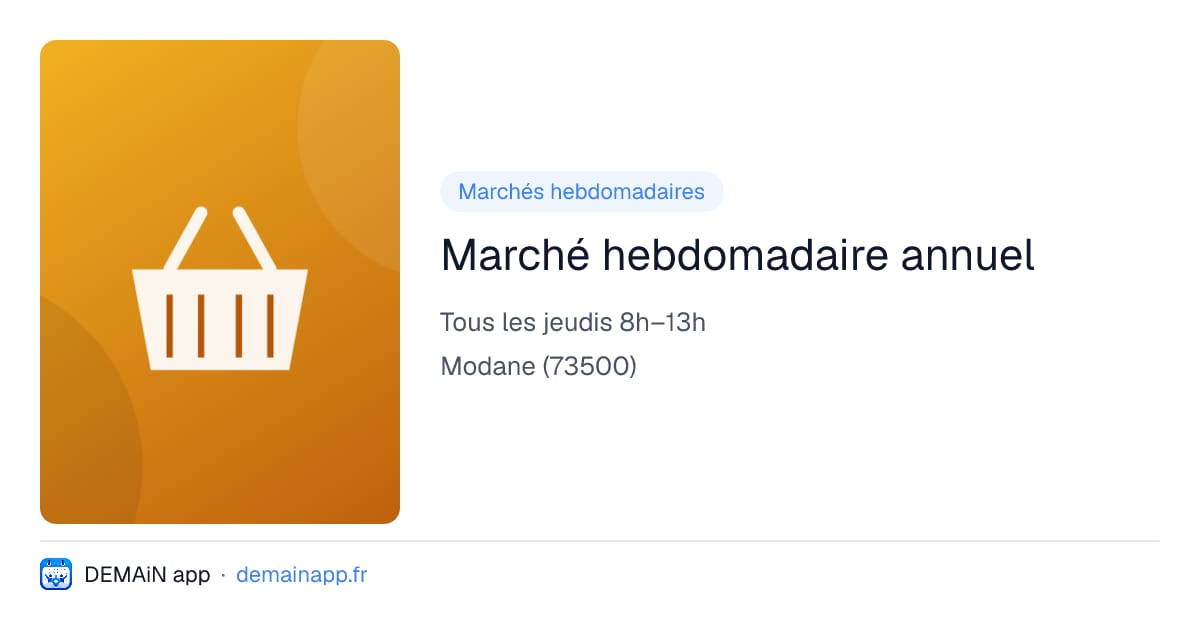 Marché hebdomadaire annuel — Modane