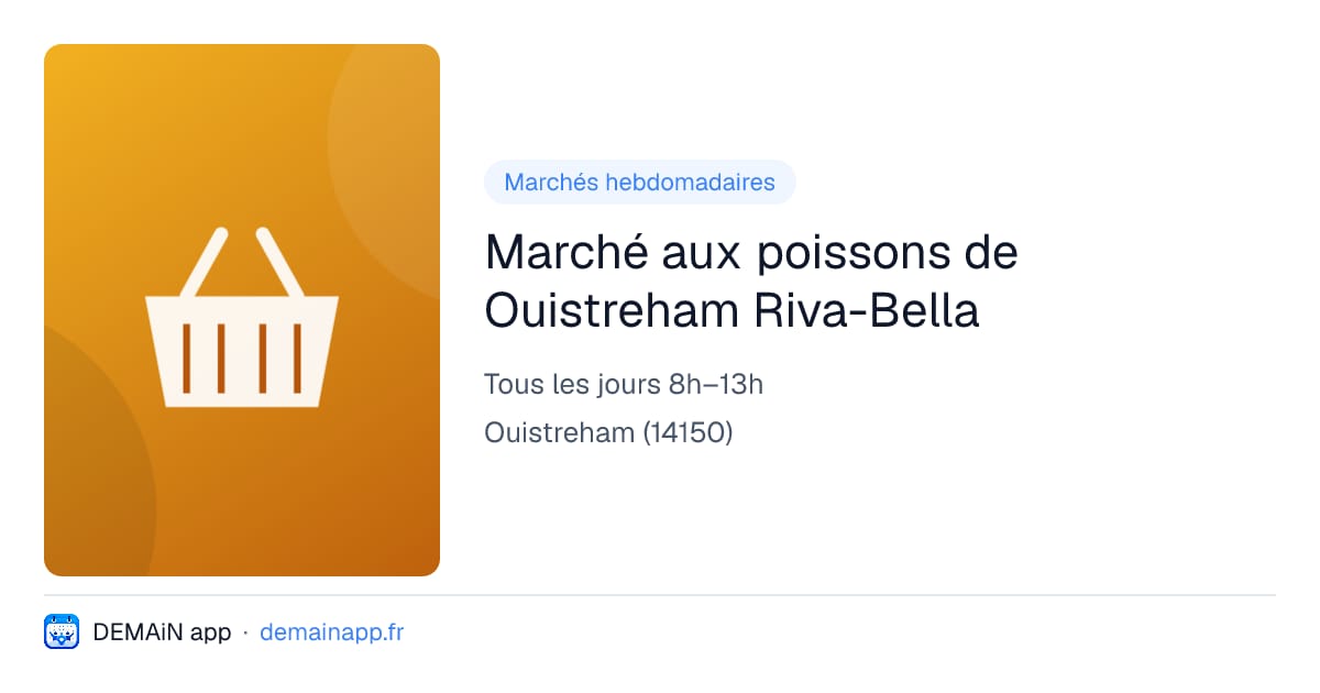 Marché aux poissons de Ouistreham Riva-Bella — Ouistreham