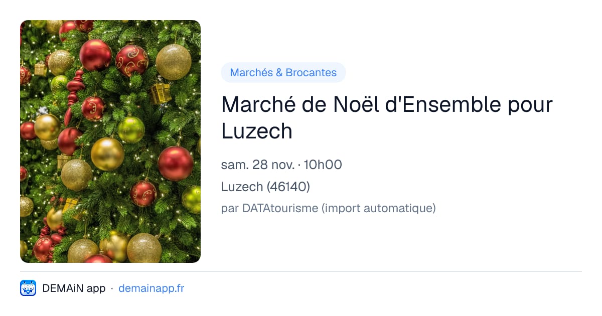 Marché de Noël d'Ensemble pour Luzech — Luzech