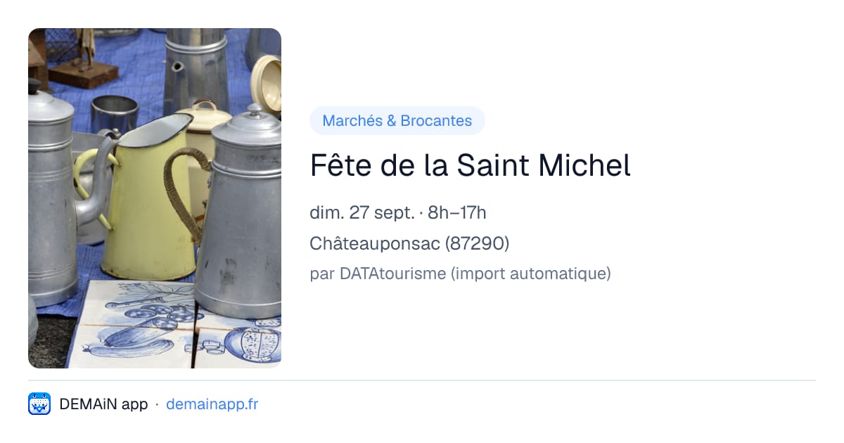 Fête de la Saint Michel — Châteauponsac