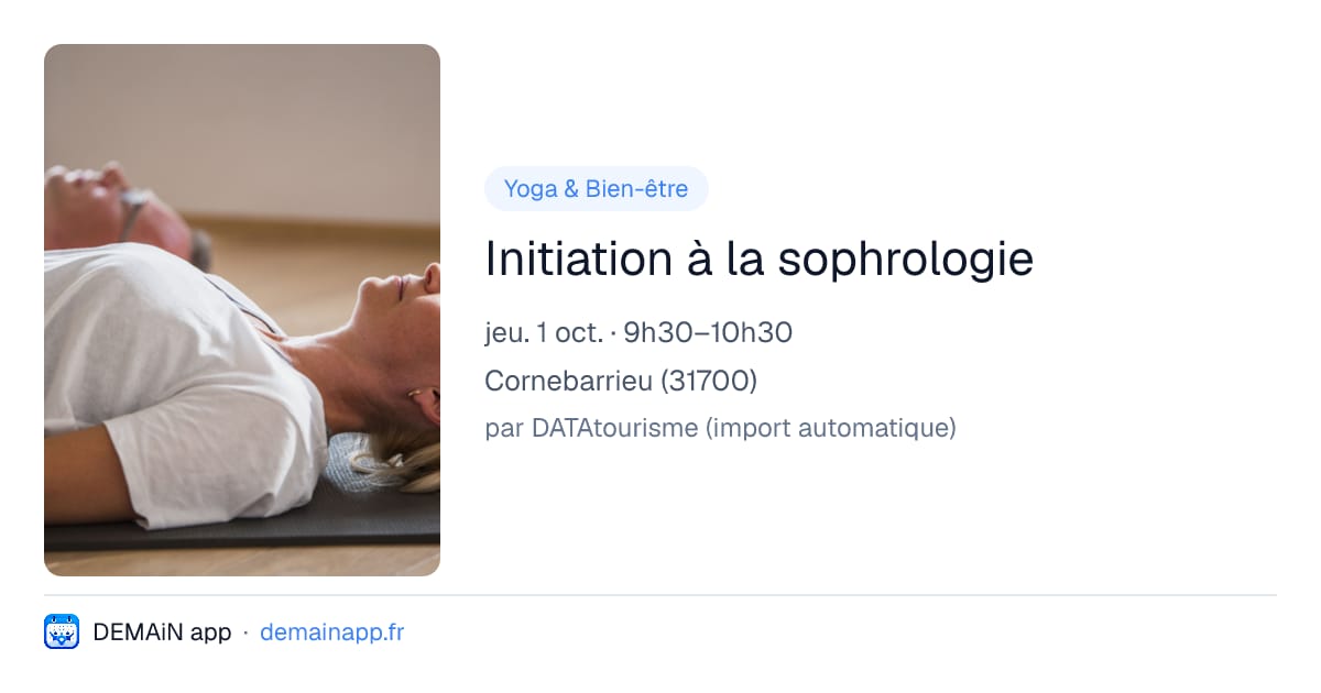 Initiation à la sophrologie — Cornebarrieu