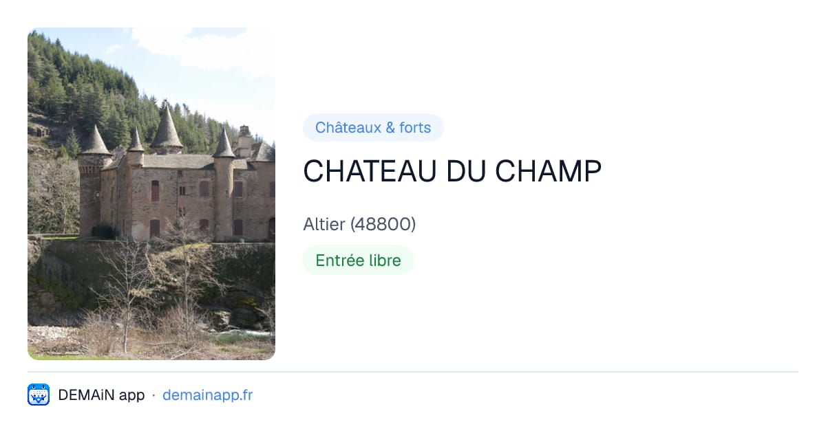 CHATEAU DU CHAMP — Altier