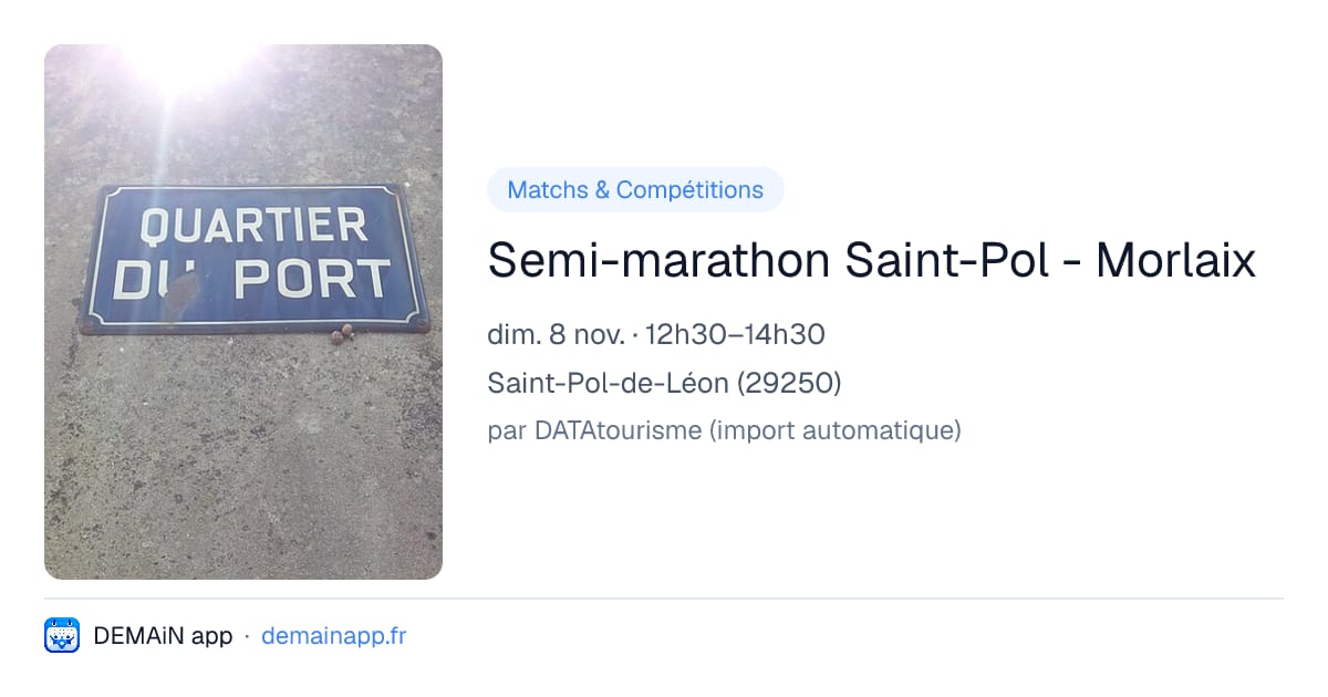 Semi-marathon Saint-Pol - Morlaix — Saint-Pol-de-Léon