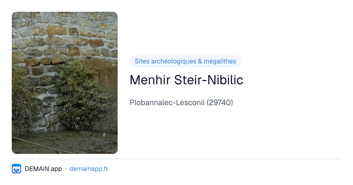 Menhir Steir-Nibilic — Plobannalec-Lesconil