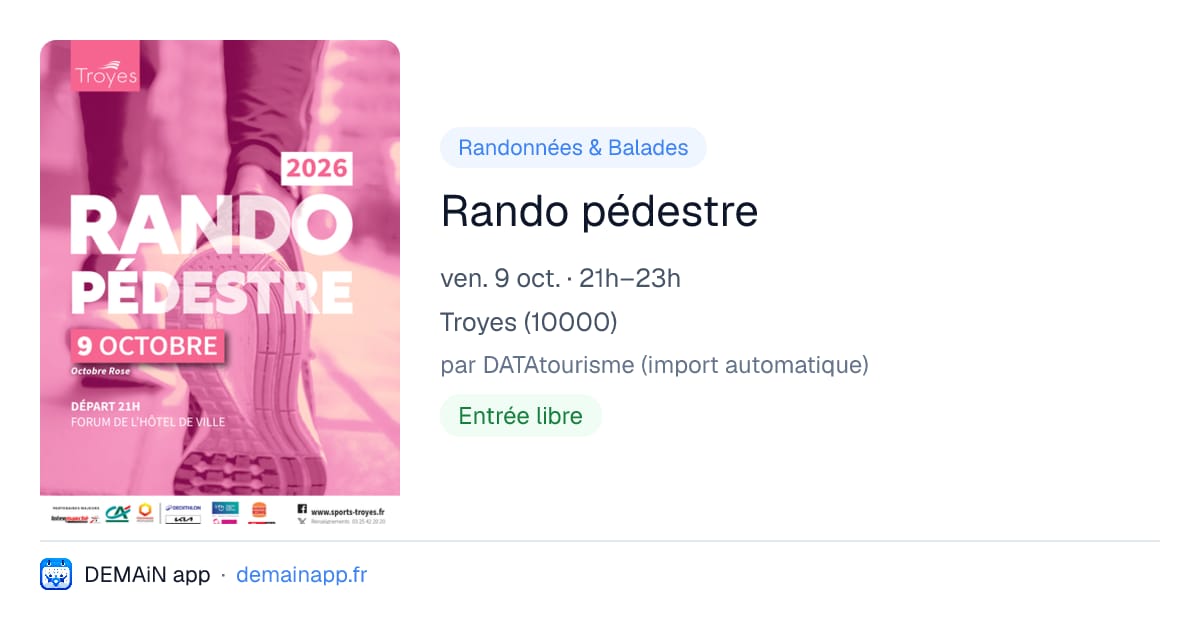 Rando pédestre — Troyes