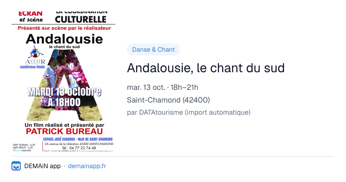 Andalousie, le chant du sud — Saint-Chamond