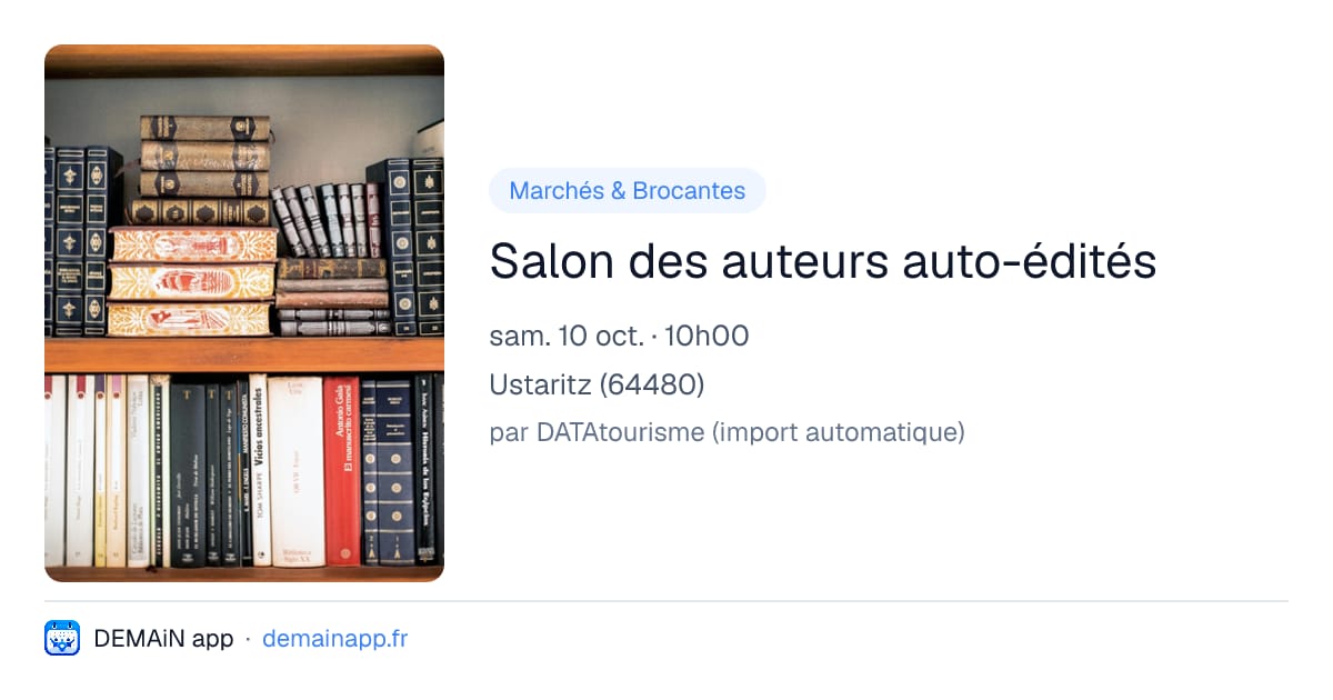 Salon des auteurs auto-édités — Ustaritz