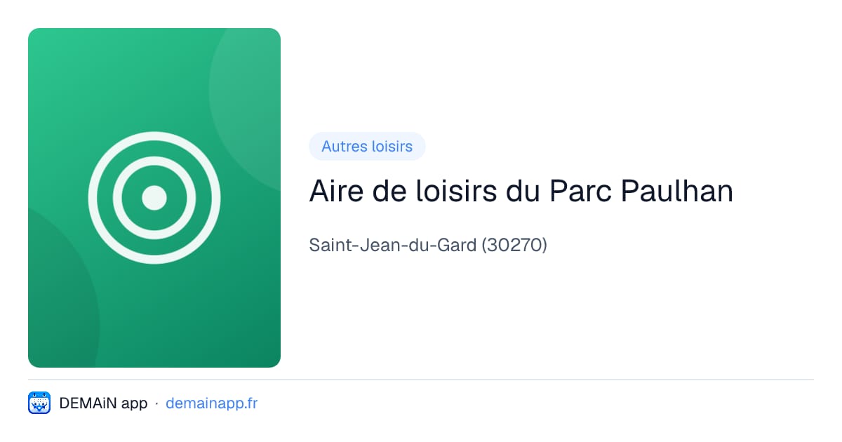 Aire de loisirs du Parc Paulhan — Saint-Jean-du-Gard