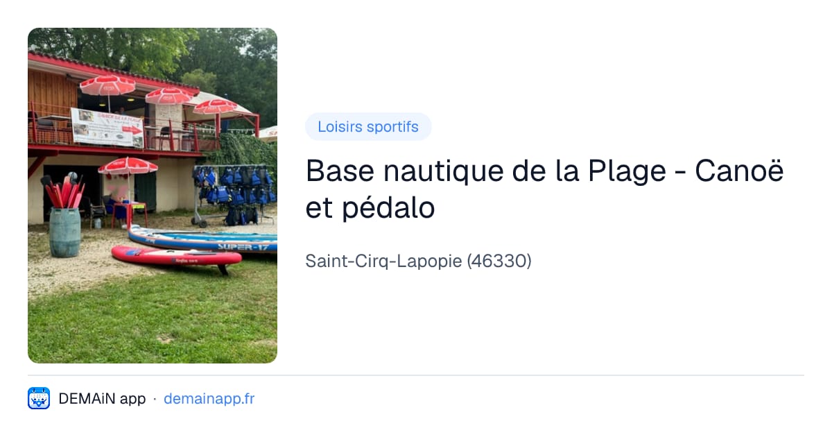 Base nautique de la Plage - Canoë et pédalo — Saint-Cirq-Lapopie