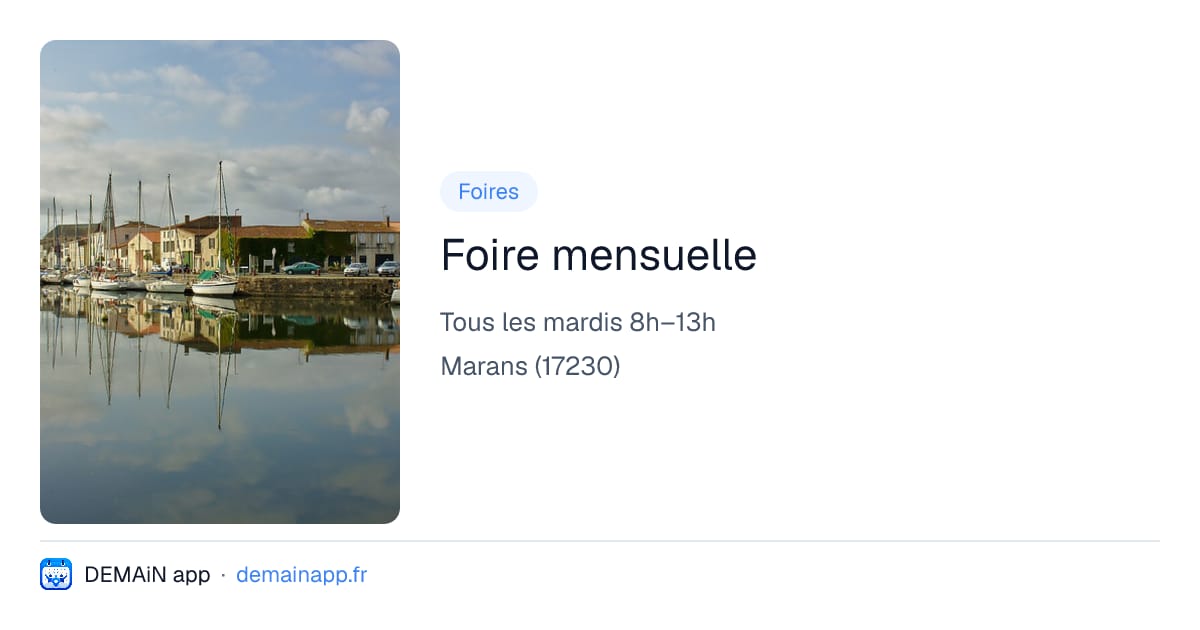 Foire mensuelle — Marans