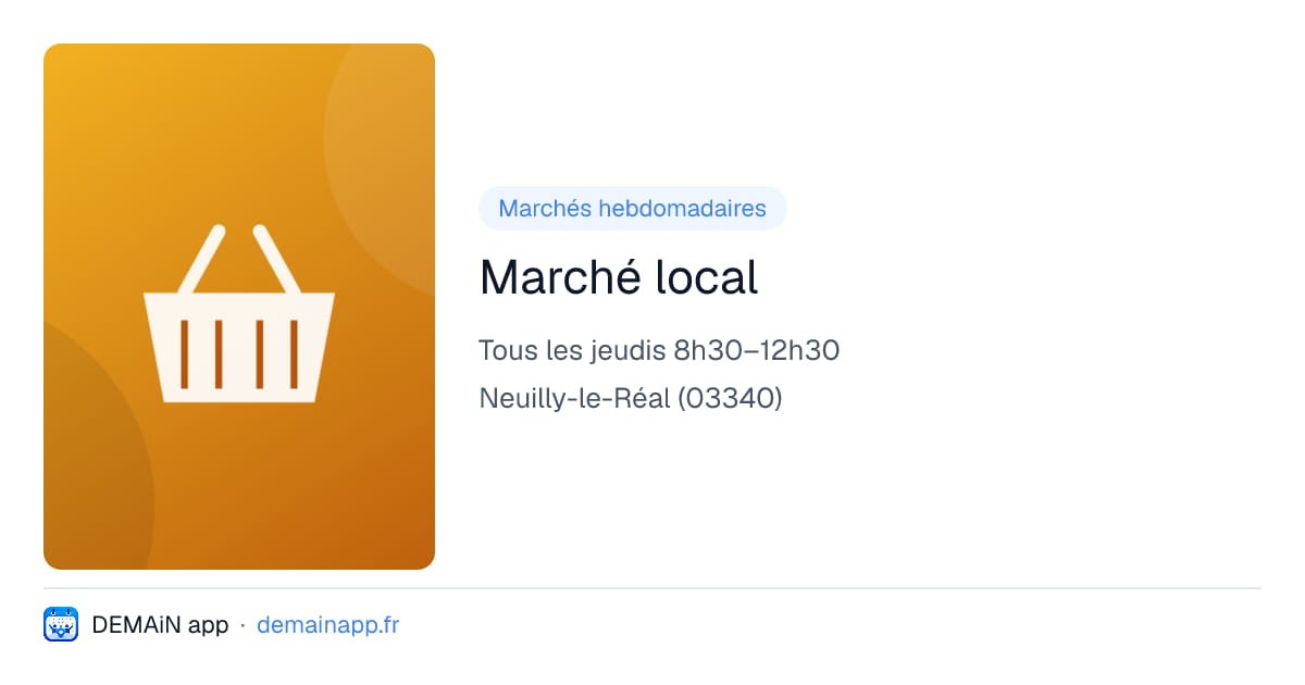 Marché local — Neuilly-le-Réal