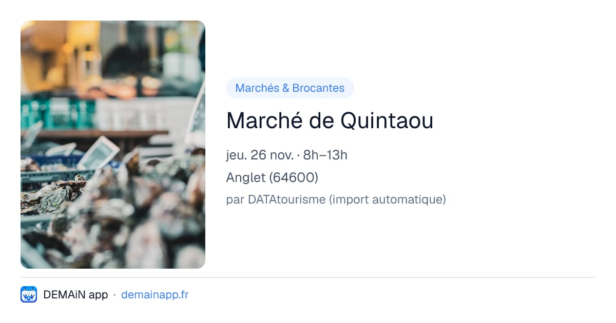 Marché de Quintaou — Anglet