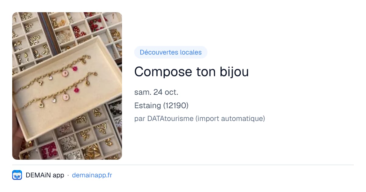 Compose ton bijou — Estaing
