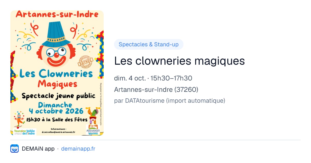 Les clowneries magiques — Artannes-sur-Indre