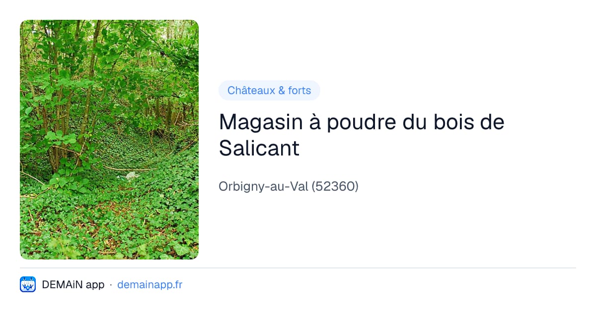 Magasin à poudre du bois de Salicant — Orbigny-au-Val