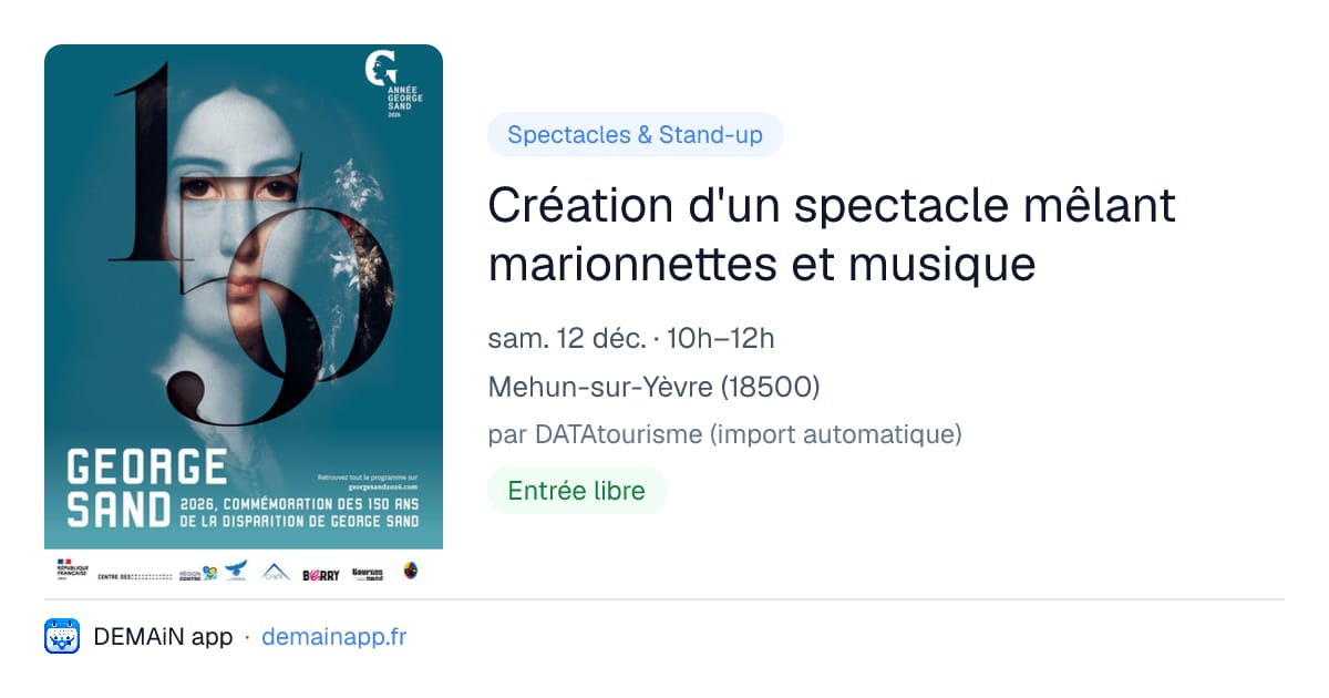 Création d'un spectacle mêlant marionnettes et musique — Mehun-sur-Yèvre